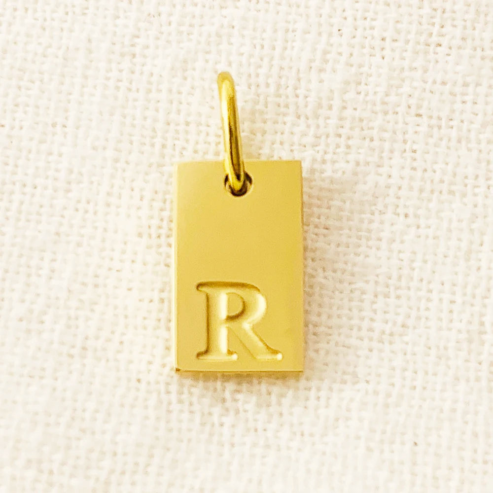 SUNIBI Alphabet Charm Pendant for Necklaces Stainless Steel Jewelry