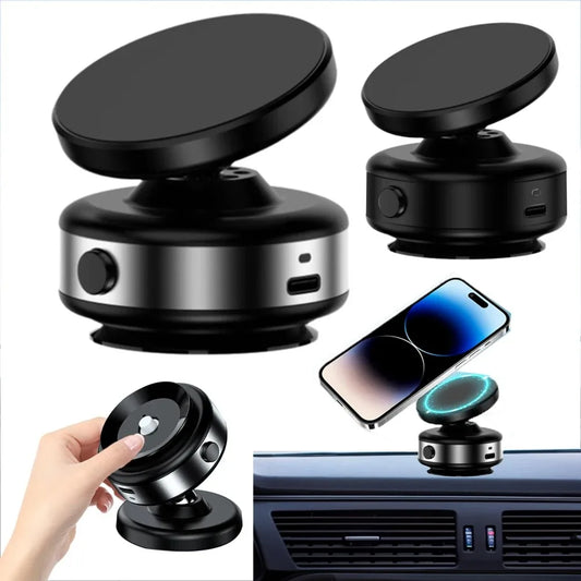 Magnetic Phone Holder Universal Vacuum Adsorption Bracket 360 Rotatable Phone Mount for iPhone Samsung Xiaomi