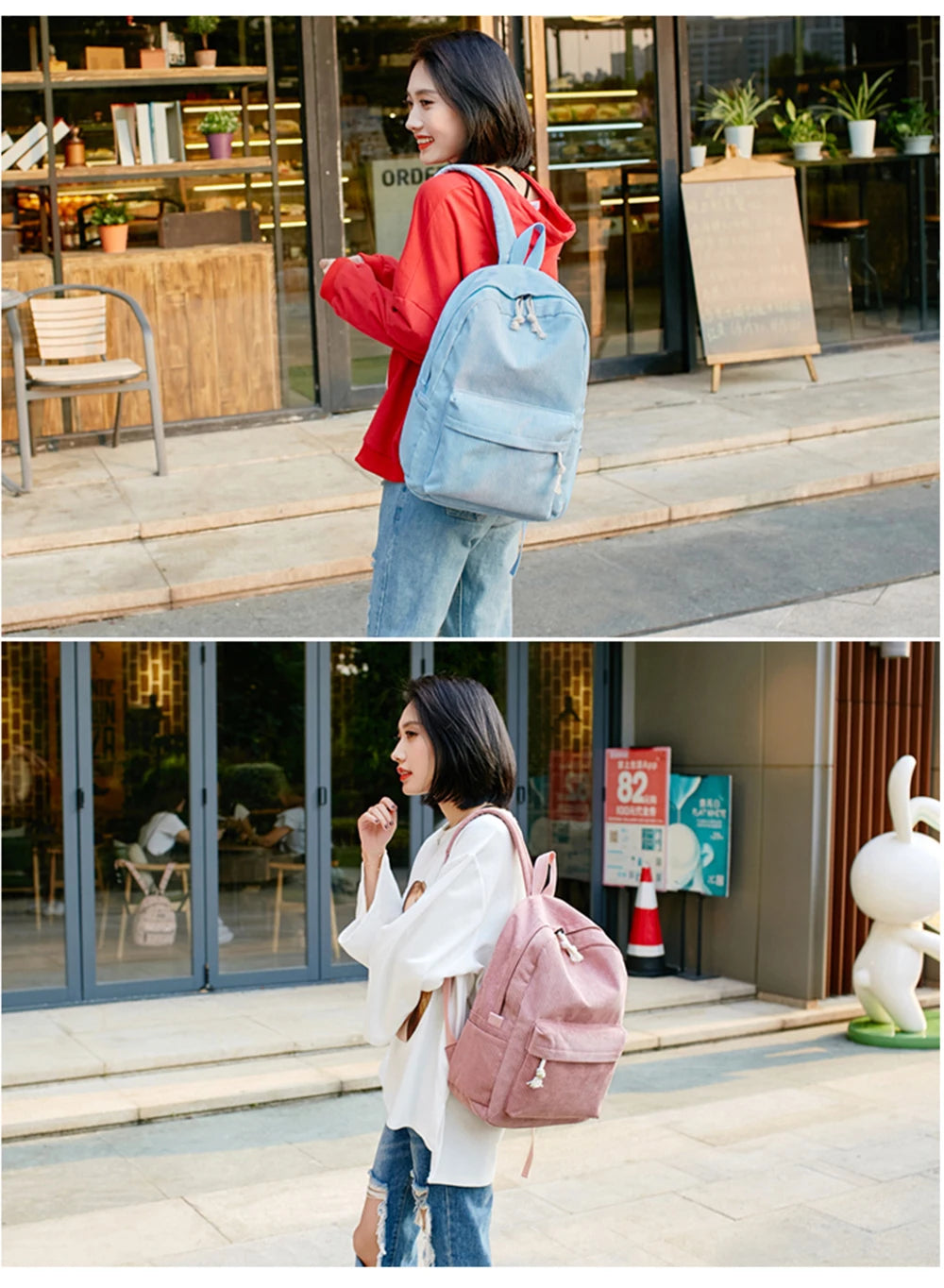 Personalized Corduroy Schoolbag Backpack Training Anti-theft Shoulder Bag For Teenager Knapsack Unisex Classic Campus Port