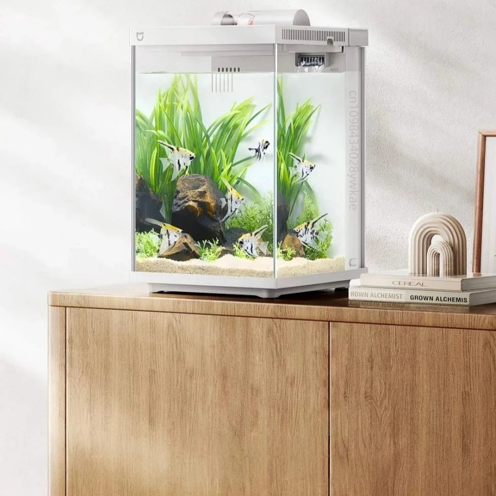 Xiaomi Mijia Smart Desktop Fish Tank 10L Remote Feeding Via APP Professional Filtration System Work With Mi Home APP