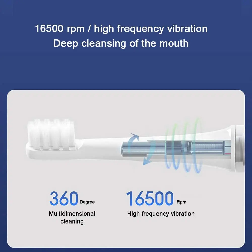 XIAOMI Mijia T100 Cepillo de dientes eléctrico sónico Mi Smart Tooth Brush Colorido USB Recargable IPX7 Impermeable Para cabezal de cepillo de dientes