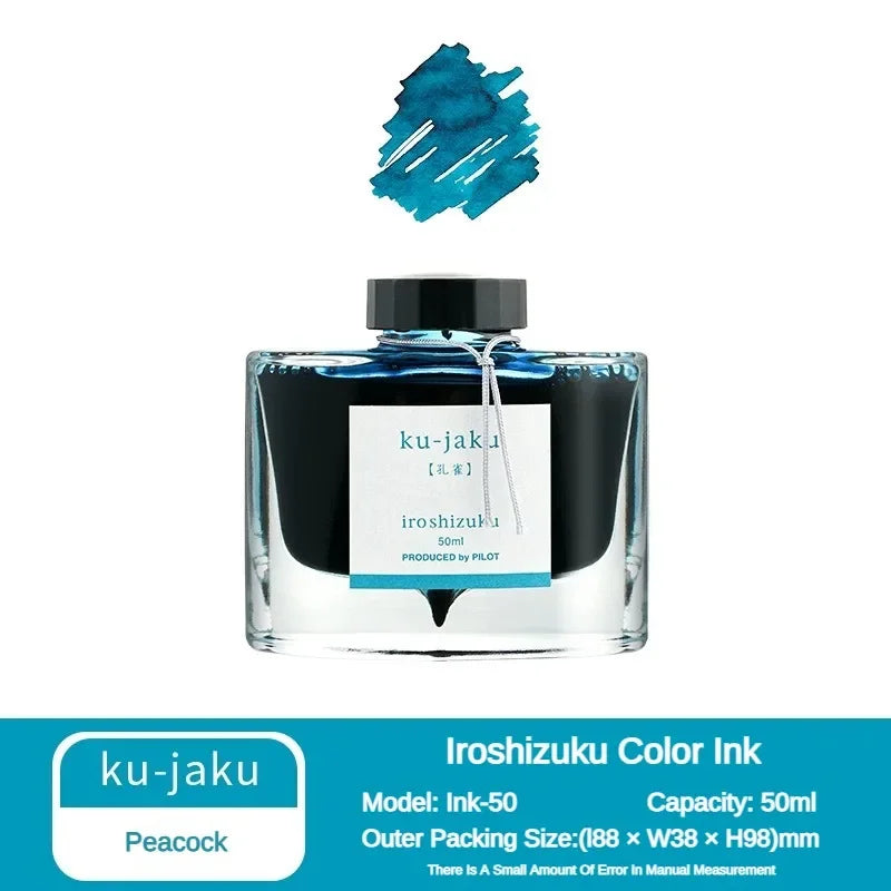 Pilot 25 Color 50ml Fountain Pen Ink Set with Glass Bottles for School and Office Use