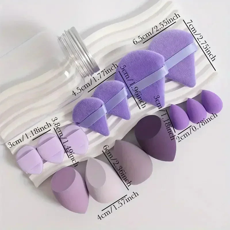 12/14Pcs Makeup Sponge Set Beauty Egg Blending Tools