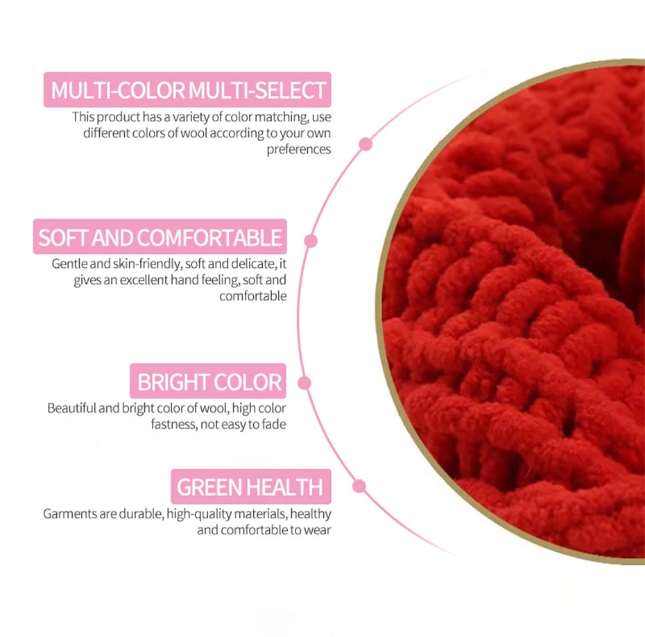 QJH Chunky Blanket Knitting Yarn for Cozy Throws and Pillows