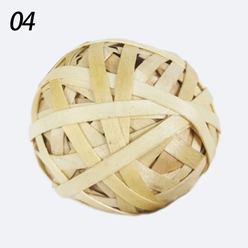 Chewing Braided Ball Guinea Pig Rabbit Hamster Small Animal Play Pet Interactive Chew Toy Natural Grass Ball  hamster toy