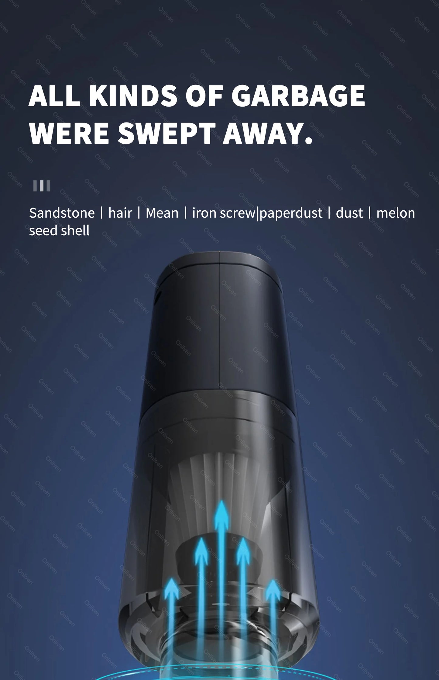 98000PA Portable Handheld Car Vacuum Cleaner Mini Wireless Strong Suction USB for Home and Car Cleaning