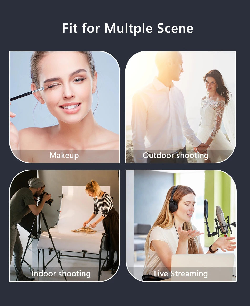 10inch Selfie Ring Light with Tripod for Video Recording