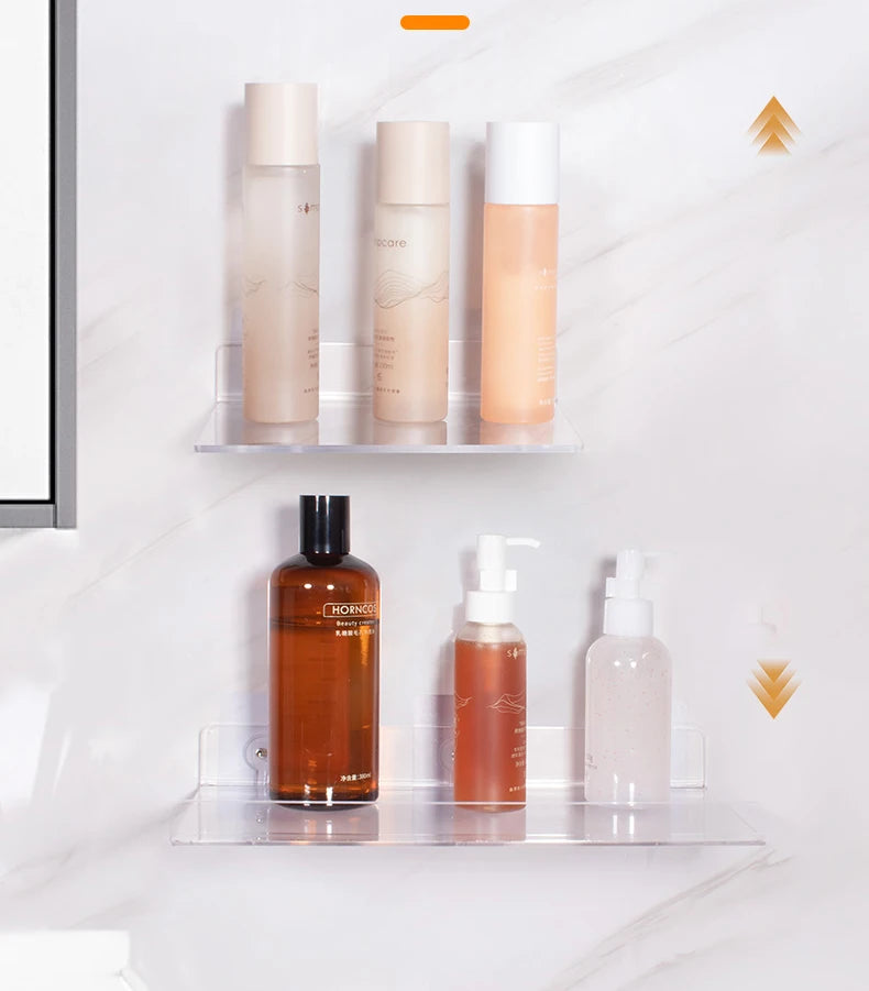 Invisible Acrylic Floating Wall Ledge Shelf for Kids Bookshelves and Bathroom Storage