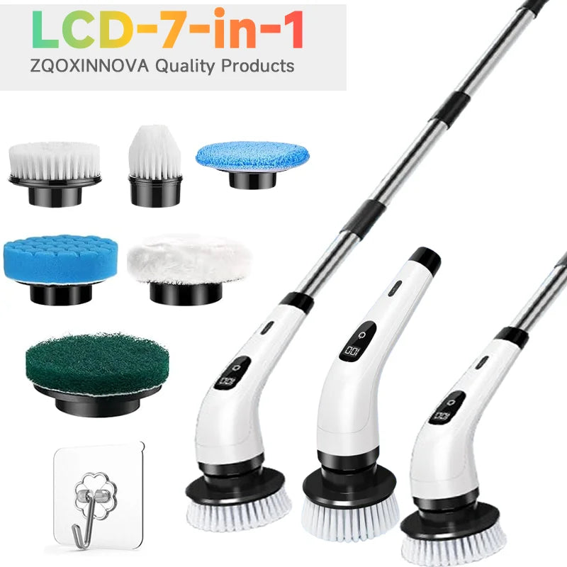 Cordless Electric Spin Scrubber for Home Cleaning Multipurpose Brush for Kitchen Bathroom and Toilet