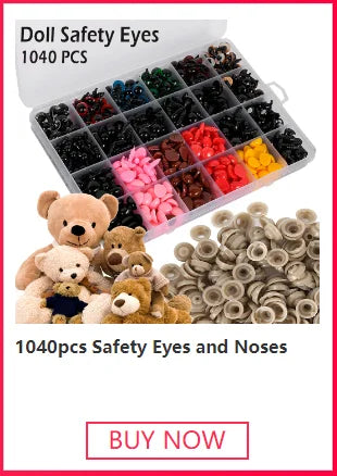 150/500 Pcs Doll Making Eyes Black Multiple Sizes for DIY Plush Toys and Crafts