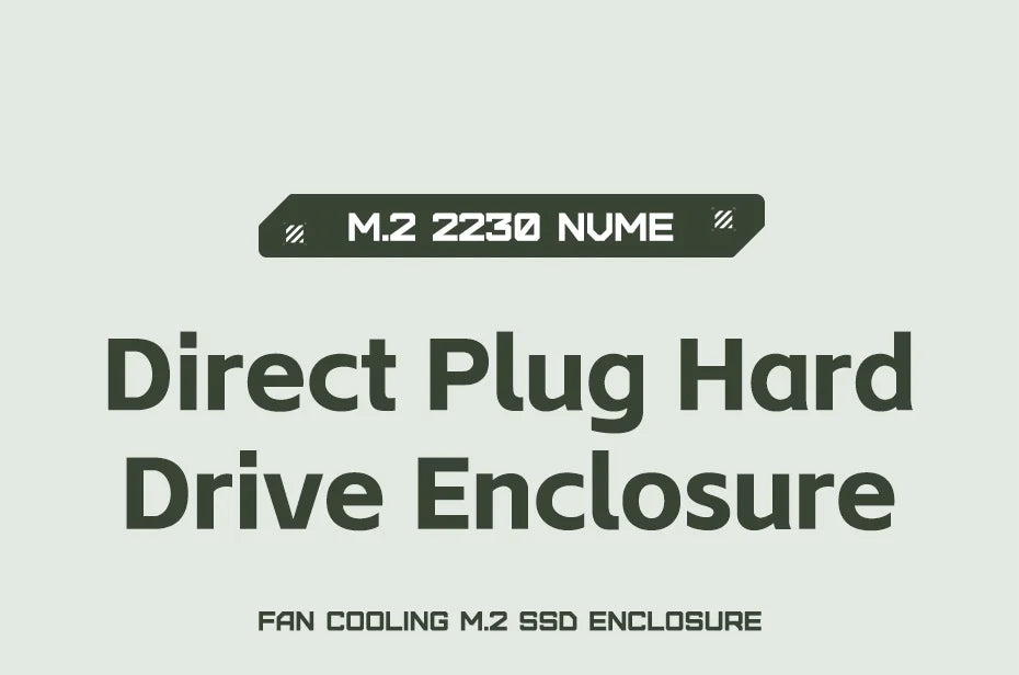 Hagibis 2230 M2 NVMe SSD Enclosure with Cooling Fan USB 3.2 Gen 2 High Speed Storage Case for Laptop iPhone 16 Pro 15 iPad