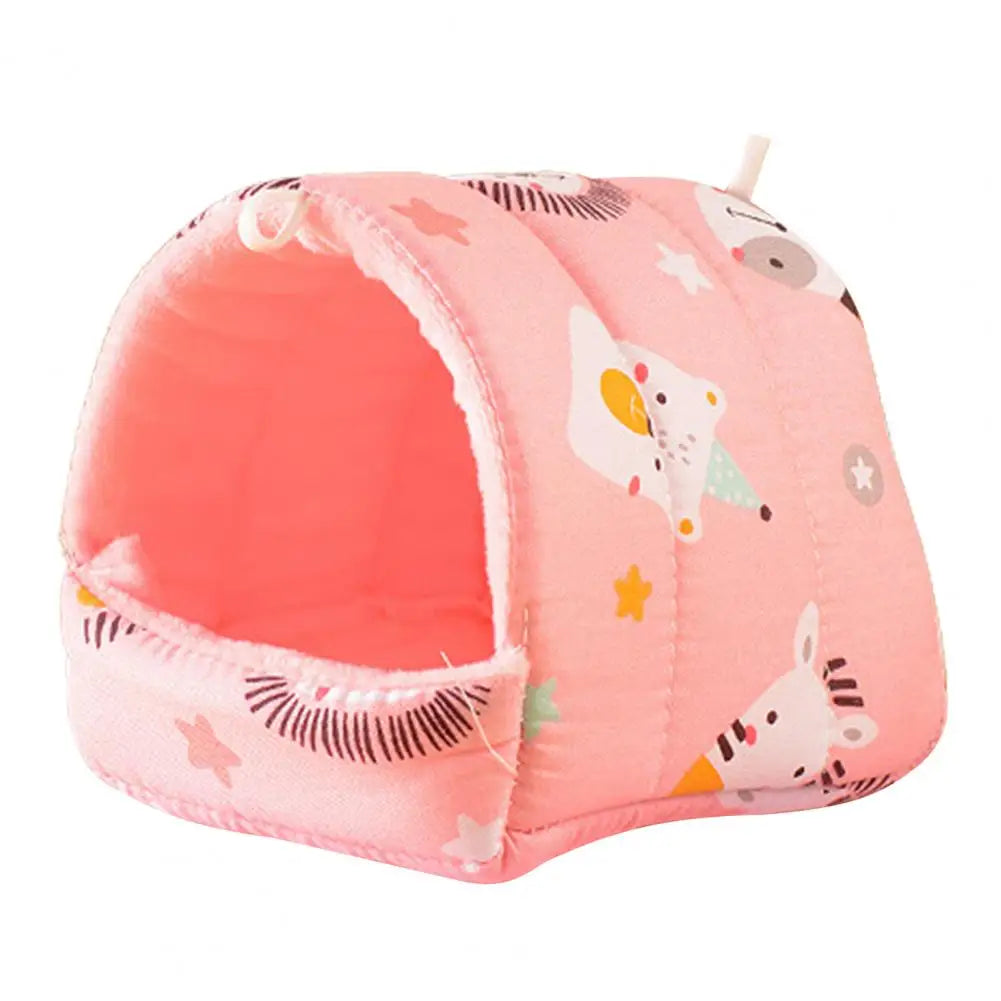 Cute Cage Rabbit Squirrel Winter Warm Mat Guinea Pig Nest Hamster House Small Animal Sleeping Bed Pet Hanging Cagehamaca hamster