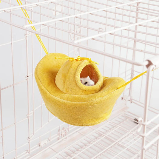 Hamster Hammock for Winter Warmth Cotton Nest Hamster Bed House Hammock Small Animal Warm Bed House Cage Nest For Hamster Birds