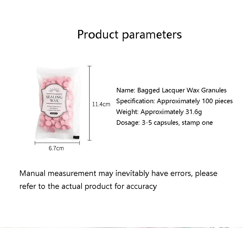 100Pcs Color Sealing Multicolor Wax Seal Beads for DIY Wedding Invitations and Gift Wrapping