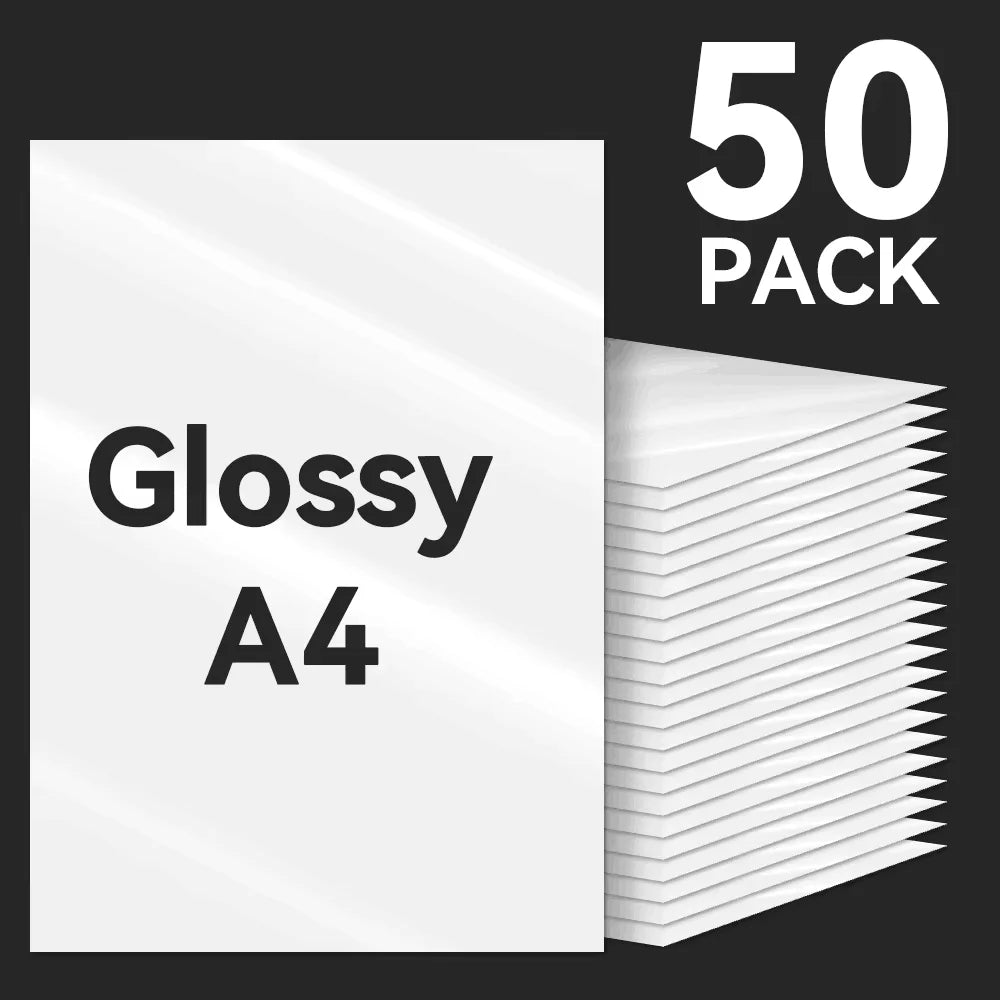 Matte Printable Vinyl Sticker Paper A4 30/50 Sheets Adhesive Waterproof DIY Label and Decal Paper for Inkjet Printers