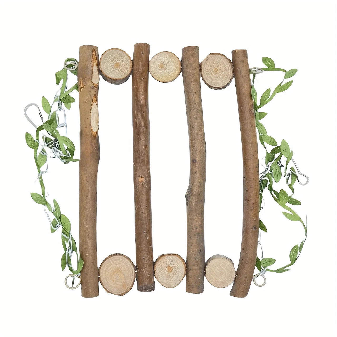 Natural Branch Bird Swing Parrot Toys Climbing Boardwalk Bird Toys Perched Bird Cage Accessories Swing Toy