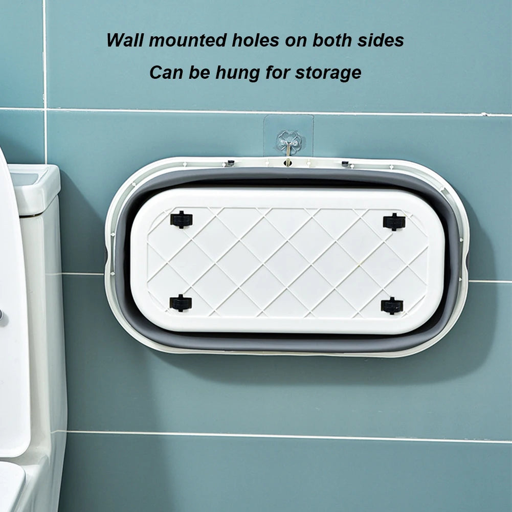 Foldable Mop Bucket Portable Wash Basin Large Capacity Dishpan for Kitchen and Bathroom Cleaning Space Saving Design