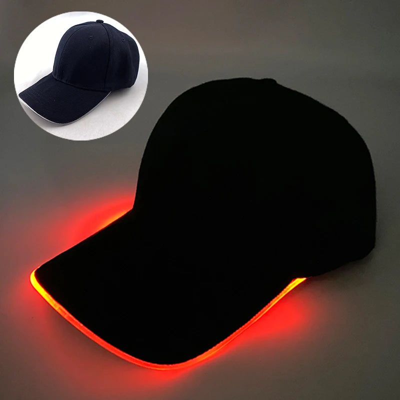 Adjustable LED Light Up Baseball Cap for Night Parties