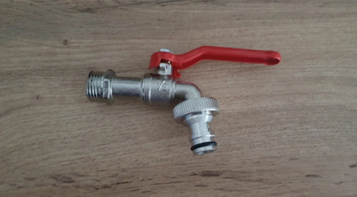 Herramientas de jardinería Grifo de agua de latón de 1/2" para exteriores e interiores, usado, con palanca de encendido y apagado fácil, grifos de suministro de riego, válvula de bola
