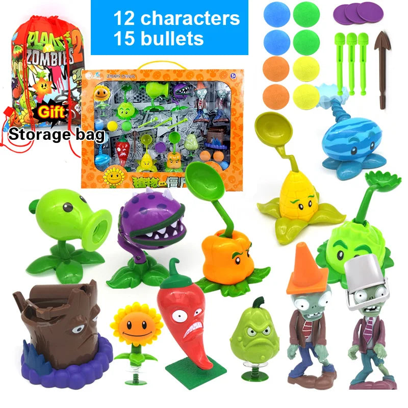 Plants vs Zombies 2 Full Set Toys Pea Shooter and Friends Role Play Action Figures for Kids