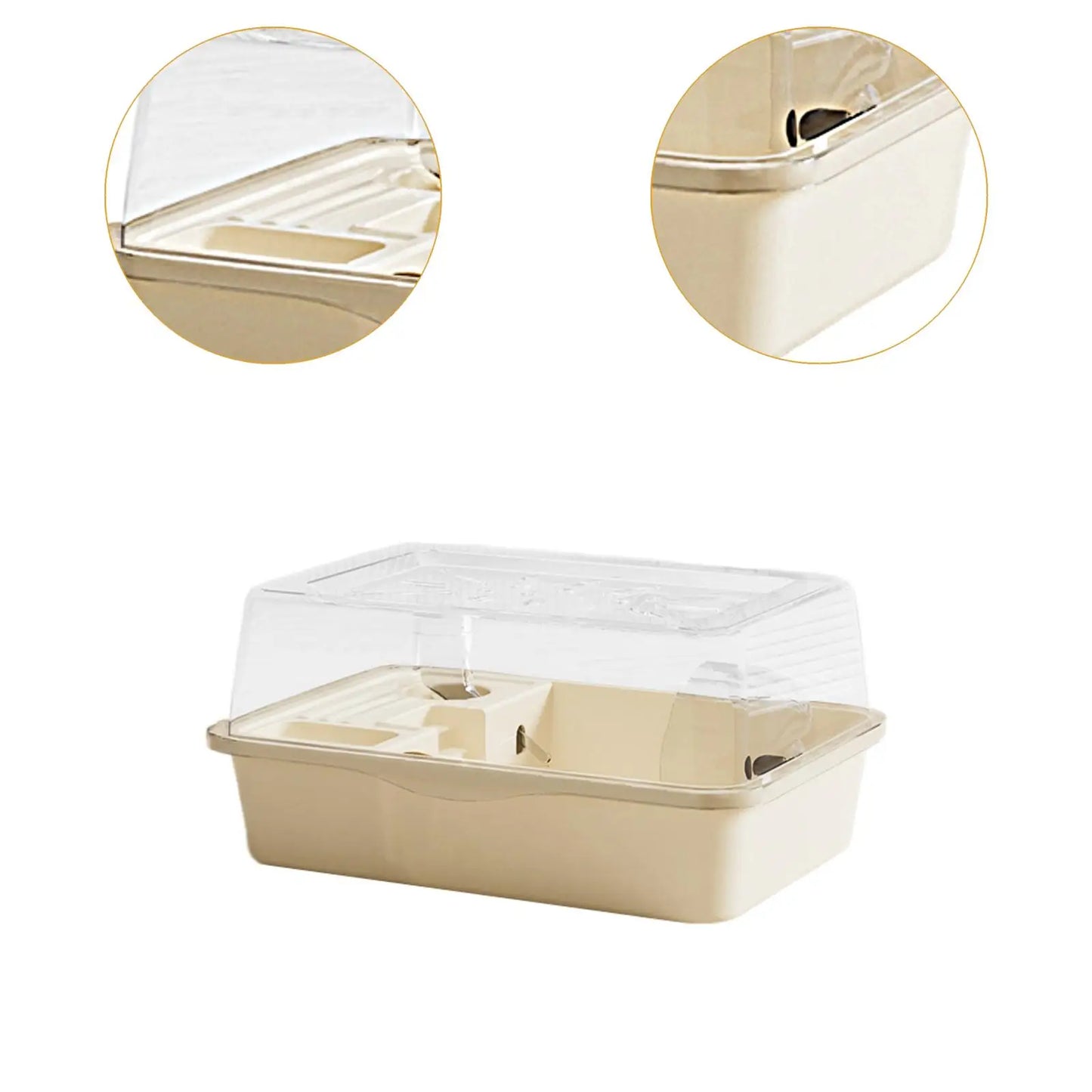 Hamster Cage Multifunction Ventilation Openable Top Guinea Pig Cage Easy Clean House for Rats Guinea Pigs Mice Bunny Hedgehog