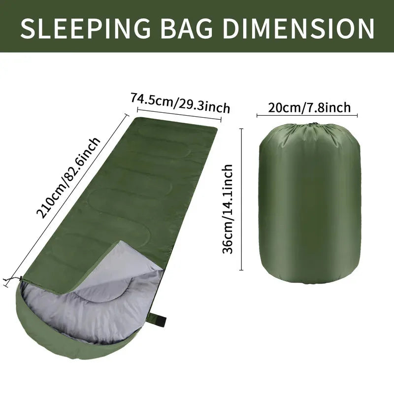 Ultralight Waterproof 4 Season Camping Sleeping Bag Warm Envelope for Backpacking and Hiking
