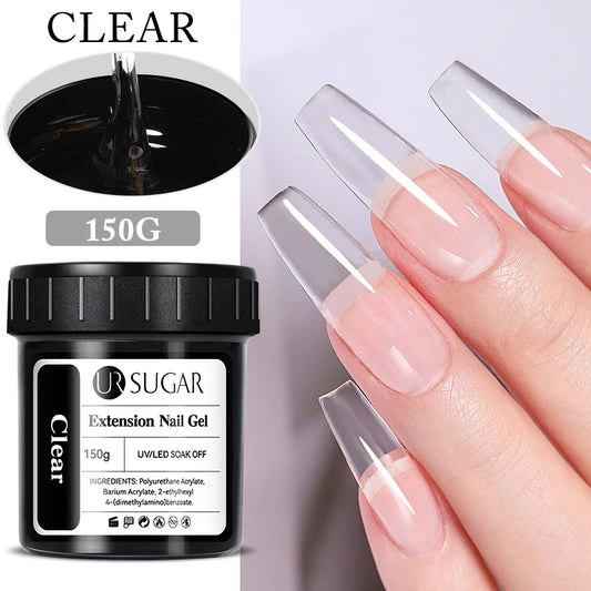 UR SUGAR 150g Transparent Nail Extension Gel for Acrylic French Nails Light Pink UV LED Semi Permanent Manicure