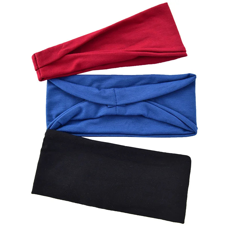 Women Solid Color Elastic Hair Bands Yoga Sport Sweatband Headband Fashion Turban Makeup Hair Hoop Headwrap Hair Accessories