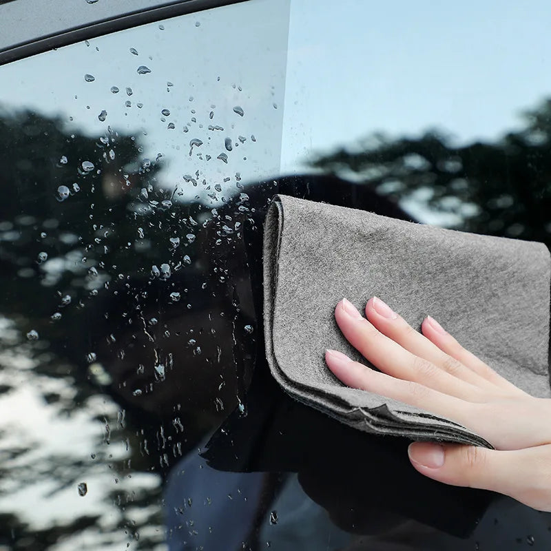 Thickened Microfiber Cleaning Cloths for Streak-Free Car Window and Glass Cleaning Reusable Household Towels