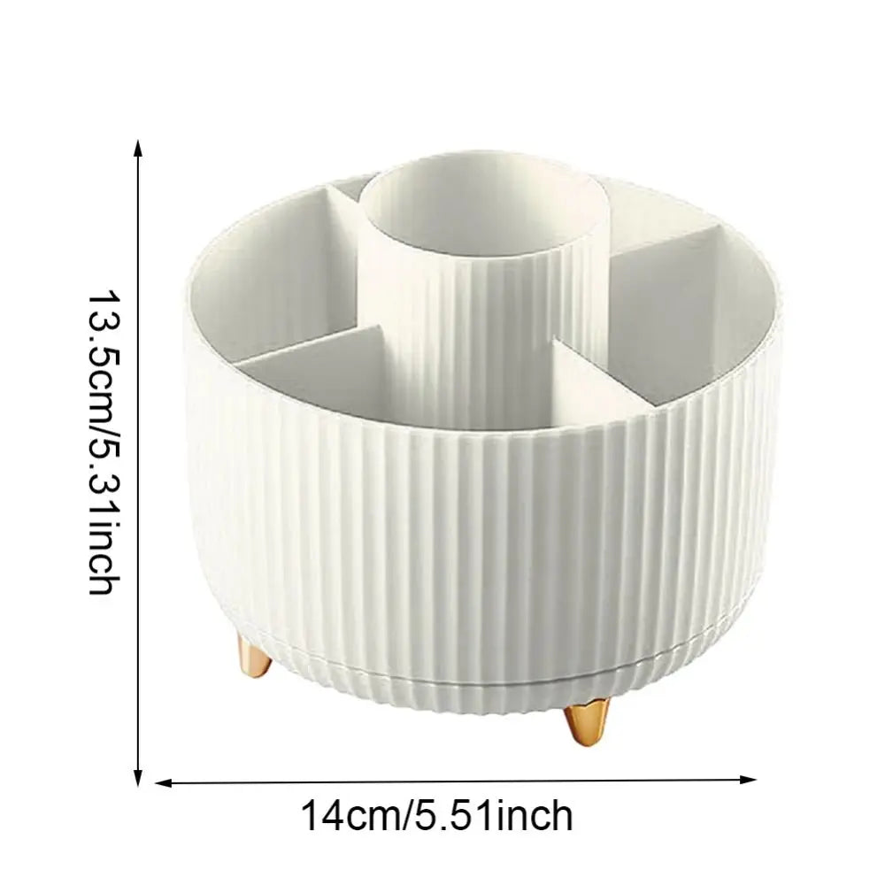 360 Rotating Makeup Brush Holder Portable Cosmetic Organizer