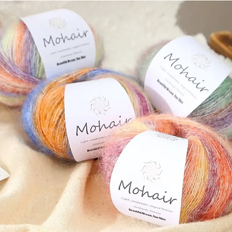 Gradient Mohair Soft Cotton Yarn for Baby Sweater Hat Scarf