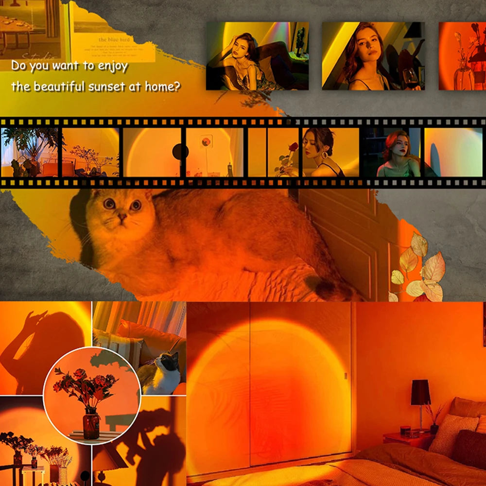 USB 5V Tuya Smart Sunset Lamp Night Light Projector Gift