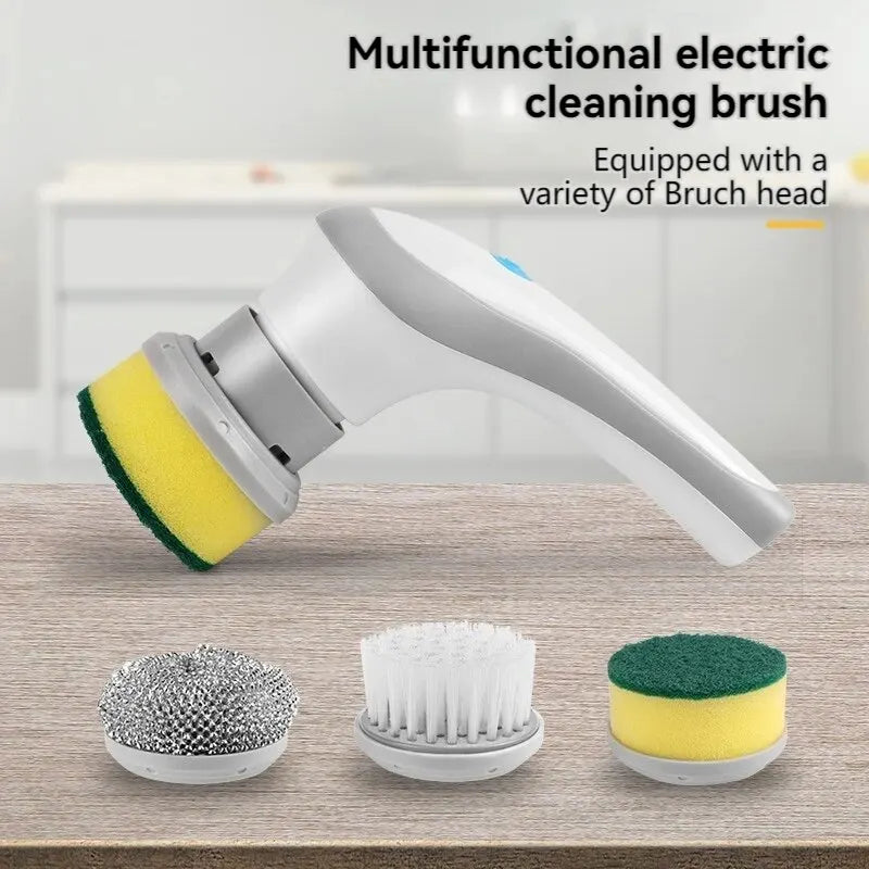 3-in-1 Electric Cleaning Brush USB Rechargeable Rotary Scrubber