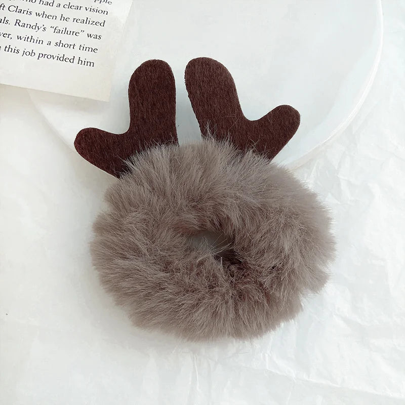 1PC Girl Hair Accessories Plush Rabbit Ears Elastic Hair Rope