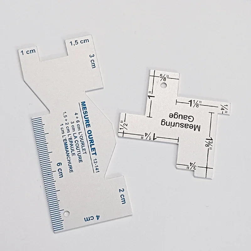 Precision Seam Measuring Gauge Quilting Ruler Template for Sewing and DIY Patchwork Craft Accessories 1 or 2 Pieces