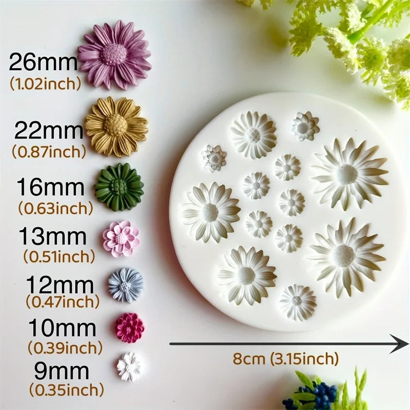 1pc Flower Silicone Mold for DIY Chocolate Sugar Resin Crafts