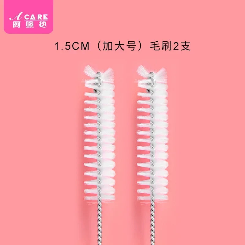 DX01/Straw brush/A1PQ9-Easy to Use Gap Cleaning Brush Makeup Brush Small Brush Portable with Brush Head Cleaning Utensil