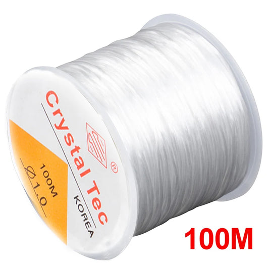 100m Strong Elastic Beading Thread Cord 0.5-1mm for Jewelry