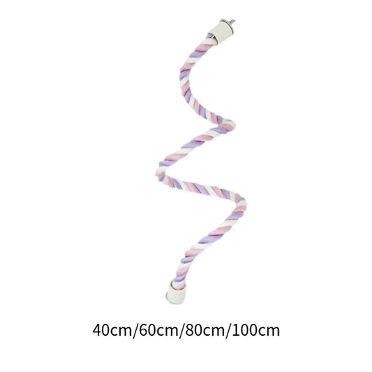 Rope Perch for Bird Cages Spiral Rope Perch Ladders Climbing Cage Stand Pole