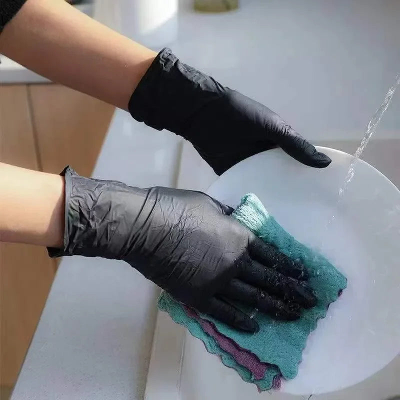 Disposable Nitrile Waterproof Gloves for Kitchen and Household Cleaning Tasks