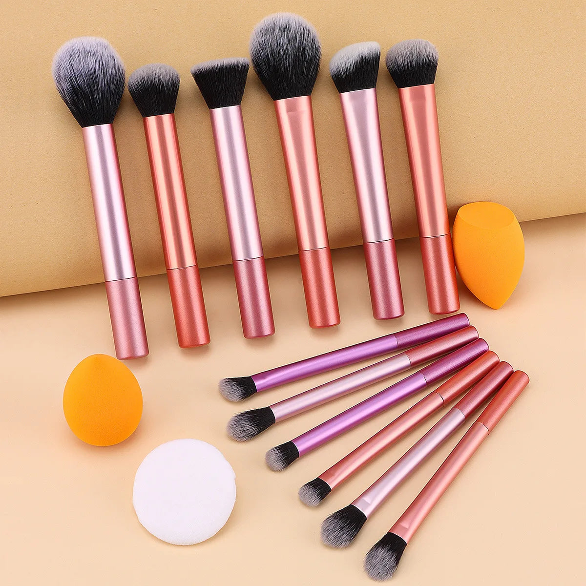 Makeup Brushes, Eye Shadow Brushes, Loose Powder Brushes, Hair Straps, Powder Puffs, Etc. Large Makeup Set for Convenient Travel