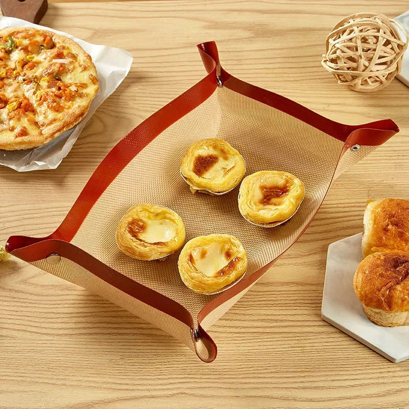 Buyyes Silicone Baking Mat Non Stick Heat Resistant Cookie Tray Leakproof Oven Liner for Easy Baking
