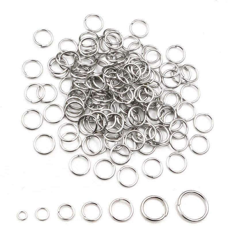 200pcs Stainless Steel Gold Color Split Jump Rings for Jewelry Making