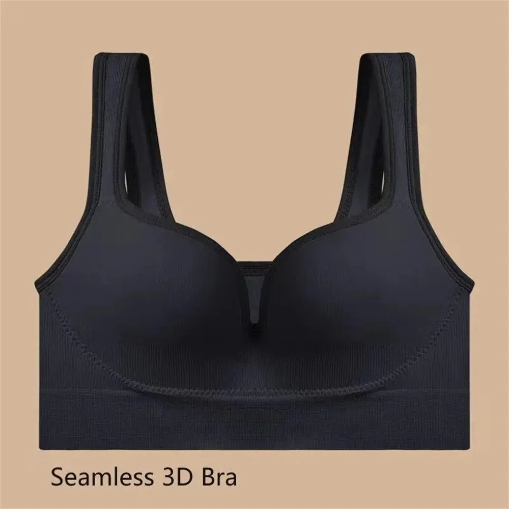 Women Seamless 3D Bra Camisole Underwear M L XL Black Ventilate Shock-Proof Crop Top Sports Fitness Yoga Casual