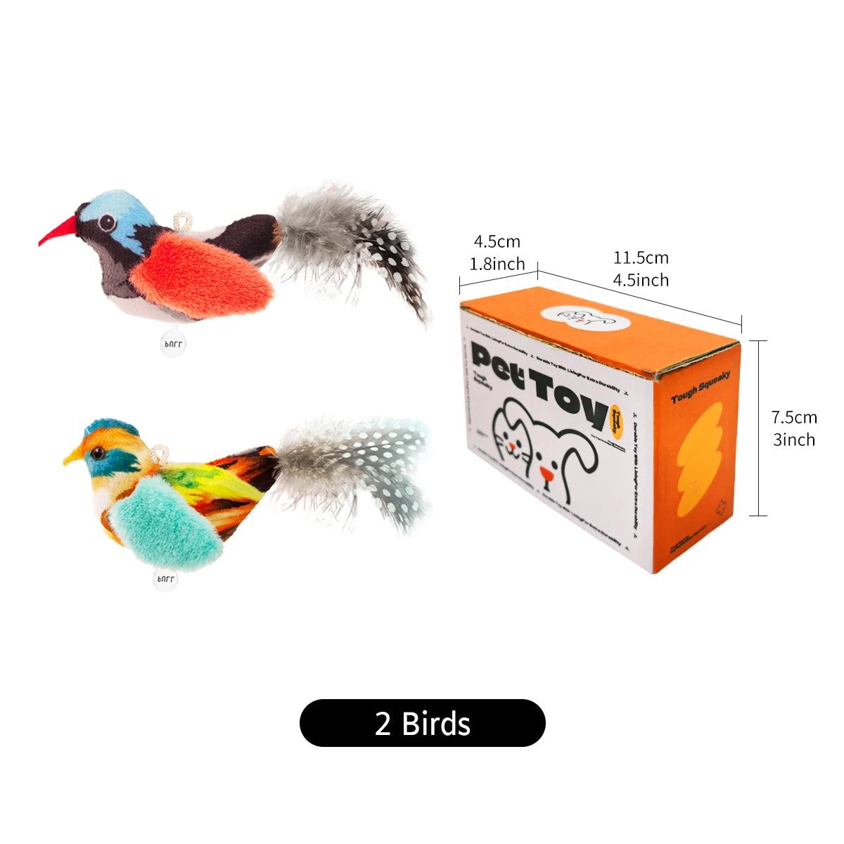 Electronic Sound Mouse Cat Toy 2 Pack Soft Plush Cat Mouse Toy Interactivce with Music Box