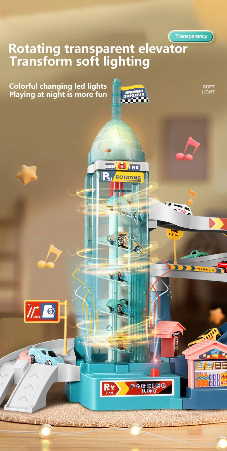 Lion Theme Car Track Set for Kids Educational Racing Toys with Diecast Cars Colorful Fun for Birthdays and Holidays