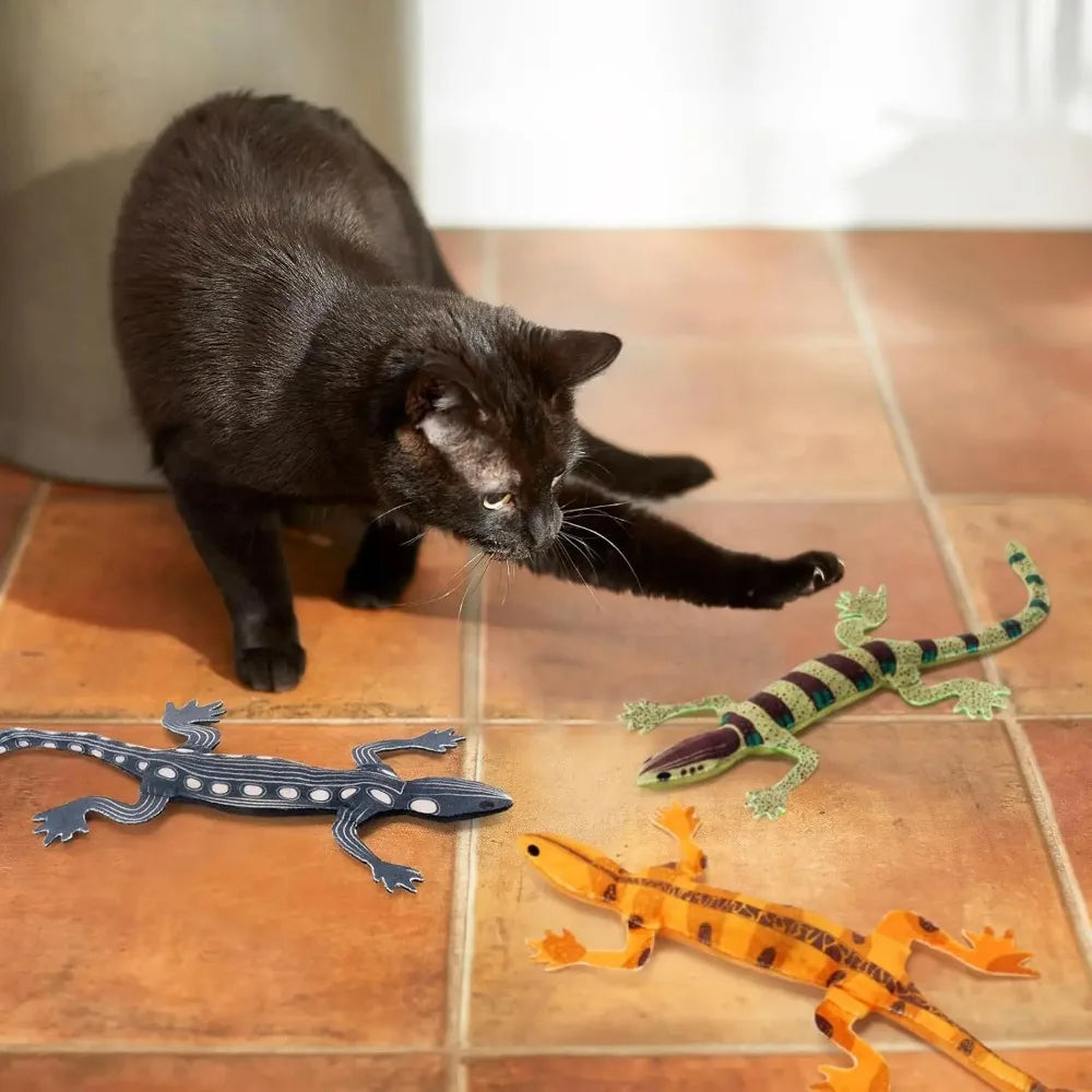 Lizard Catnip Toys Chew Bite Resistant Toys for Indoor Cats Relief Teeth Cleaning Interactive Funny Kitten Cat Halloween Gifts