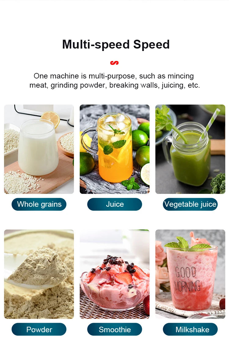 2000W Heavy Duty Commercial Blender – Powerful Performance for Smoothies and Juices