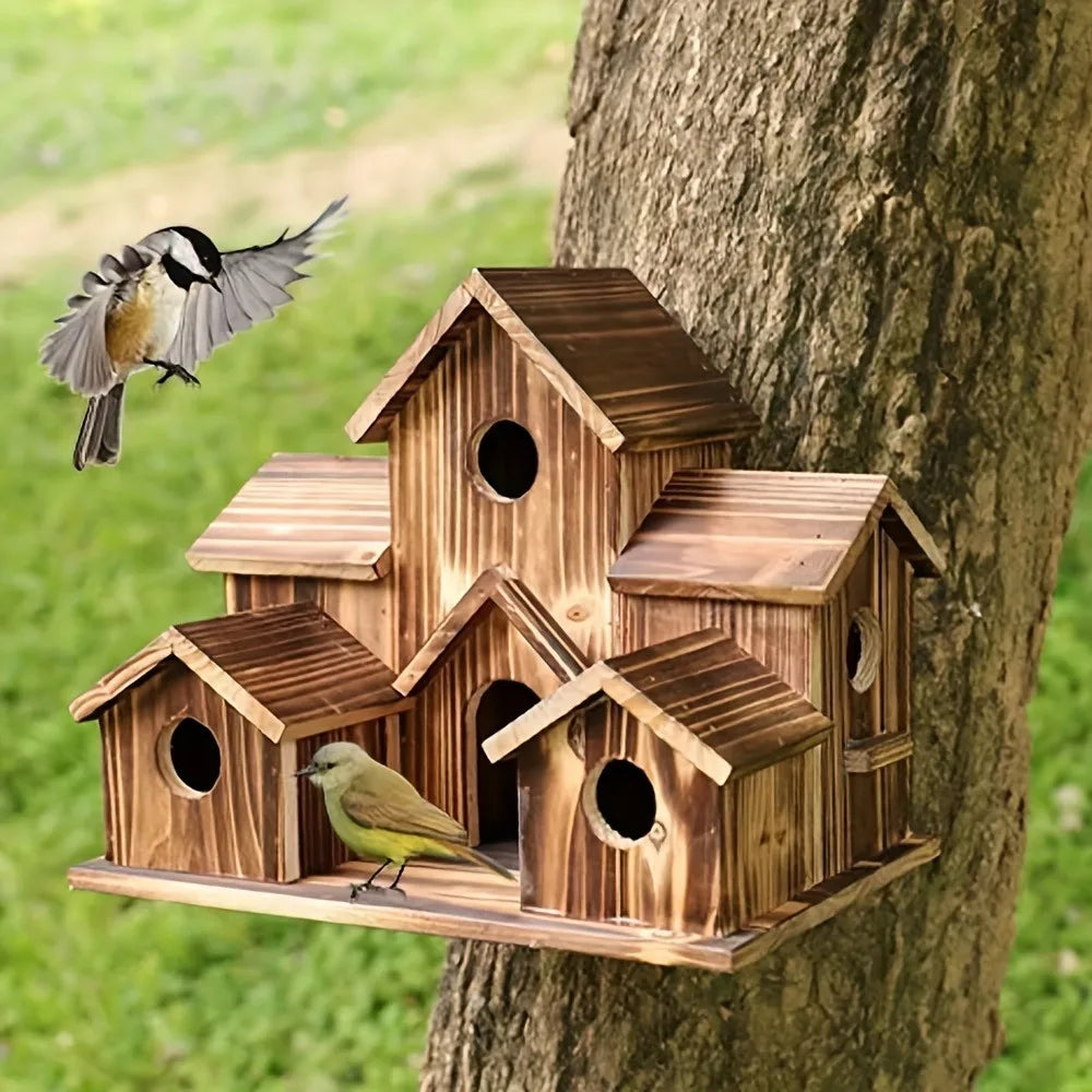 Large Parrot Cage Solid Wood Bird House Villa with Nest Outdoor Weatherproof Aviary Handcrafted Birdcage for Sale Fast Delivery