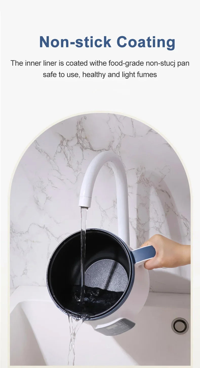 Mini Electric Rice Cooker Double Layer Multi Cooker Non-Stick Smart Steamed Rice Pot for Efficient Home Cooking